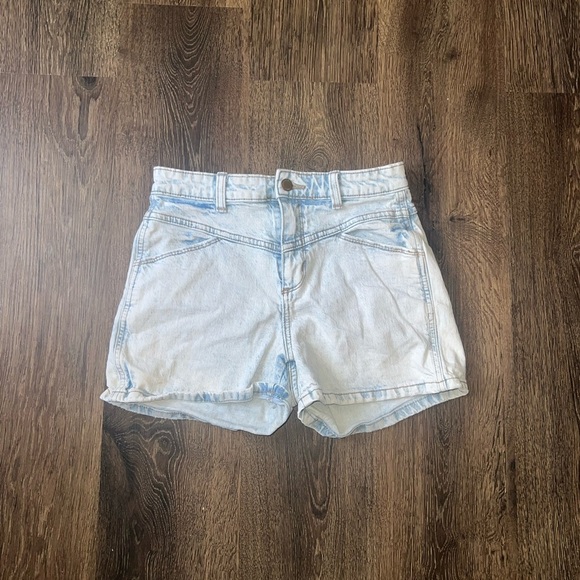 👜Universal thread size 2 Denim High-Waisted Shorts acid wash - Picture 4 of 5